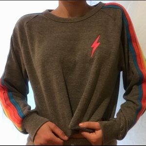 Aviator Nation Crop Top Sweater